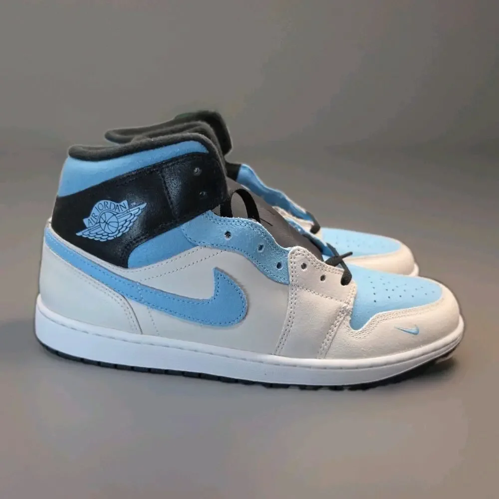 Size 12 - Air Jordan 1 SE Mid Summit White Blue Chill
